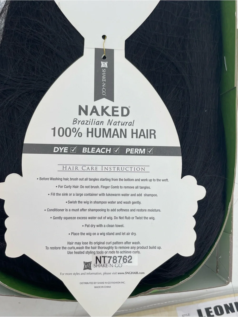 NEW~ LEONI Naked Brazilian 100% Human Hair 5